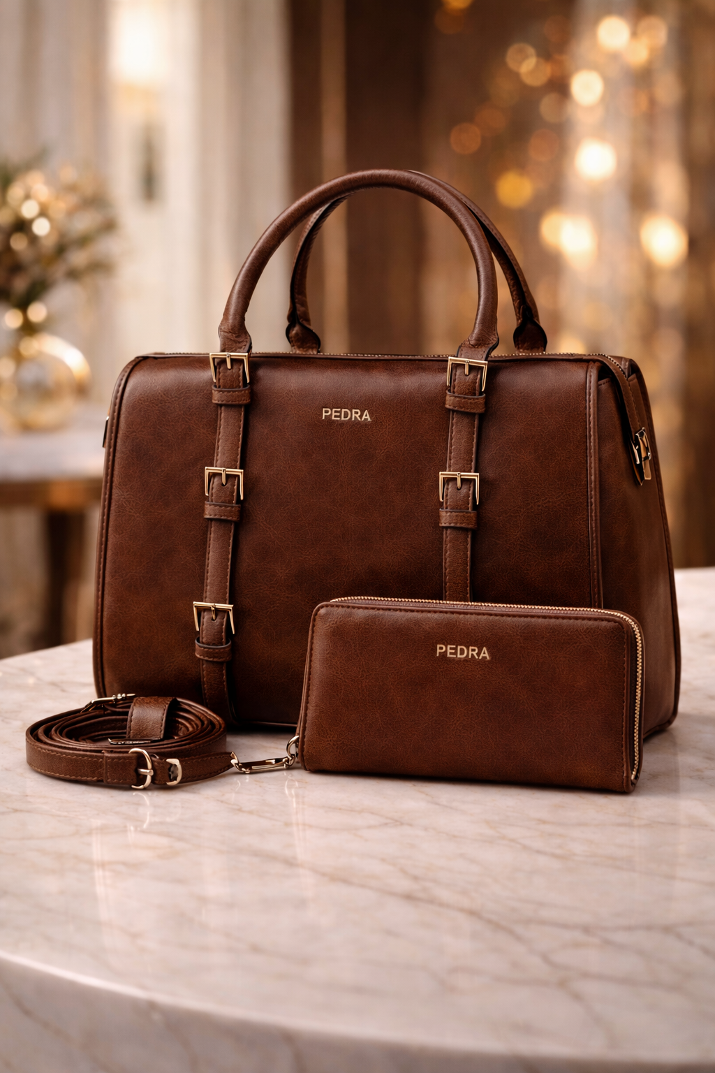 Premium Green Handbag & Wallet Set – Classic Structured Design