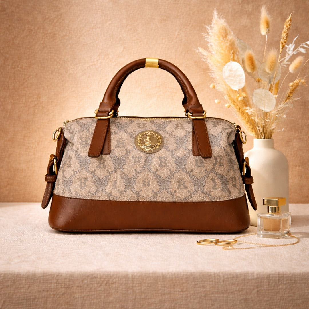 Premium Brown & Beige Sling Bag